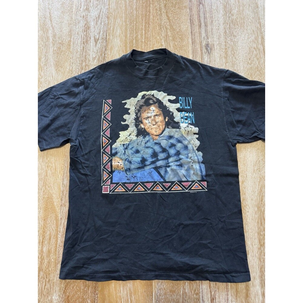 Vintage 1994 Billy Dean T Shirt Mens XL Black Cowboy Band Country Tour Concert